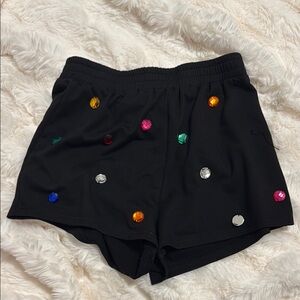 Black Shorts with colorful Rhinestones MATCHING SWEATER ON MY PAGE